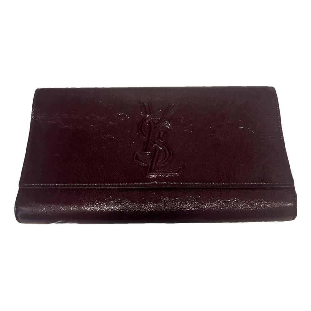 Authentic YSL burgundy Large clutch